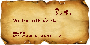 Veiler Alfréda névjegykártya